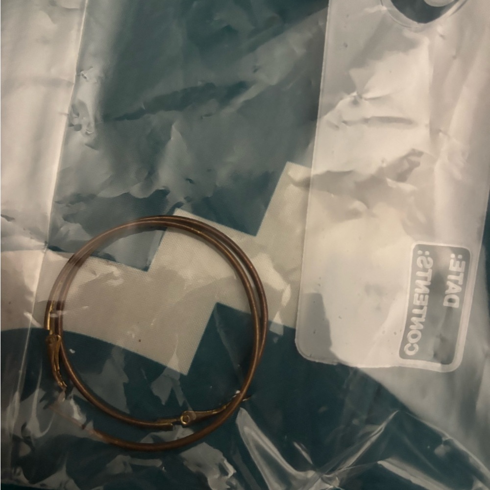 Classic Brown Hoop Earrings with Metallic Elegance